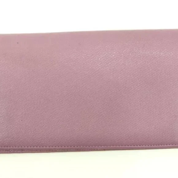 Chanel Wallet Purse Long Wallet Coco Button Purple Woman Authentic - Picture 3 of 6